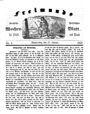 Freimund's kirchlich-politisches Wochenblatt für Stadt und Land Donnerstag 27. Januar 1859