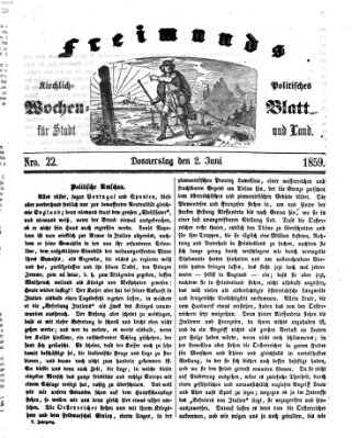 Freimund's kirchlich-politisches Wochenblatt für Stadt und Land Donnerstag 2. Juni 1859