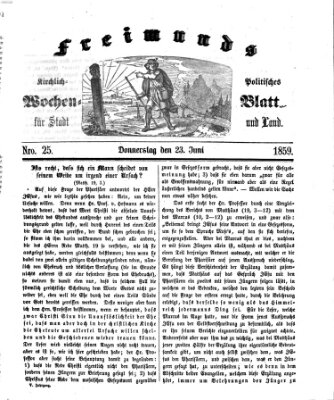 Freimund's kirchlich-politisches Wochenblatt für Stadt und Land Donnerstag 23. Juni 1859