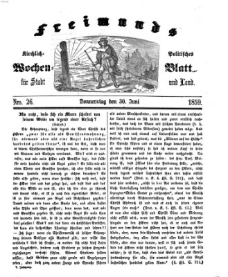 Freimund's kirchlich-politisches Wochenblatt für Stadt und Land Donnerstag 30. Juni 1859