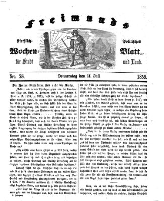 Freimund's kirchlich-politisches Wochenblatt für Stadt und Land Donnerstag 14. Juli 1859