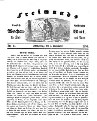 Freimund's kirchlich-politisches Wochenblatt für Stadt und Land Donnerstag 3. November 1859