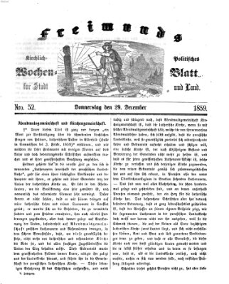 Freimund's kirchlich-politisches Wochenblatt für Stadt und Land Donnerstag 29. Dezember 1859