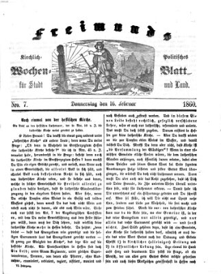 Freimund's kirchlich-politisches Wochenblatt für Stadt und Land Donnerstag 16. Februar 1860