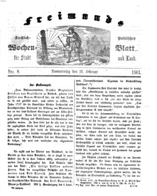 Freimund's kirchlich-politisches Wochenblatt für Stadt und Land Donnerstag 21. Februar 1861