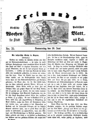 Freimund's kirchlich-politisches Wochenblatt für Stadt und Land Donnerstag 20. Juni 1861