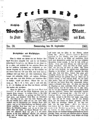 Freimund's kirchlich-politisches Wochenblatt für Stadt und Land Donnerstag 19. September 1861