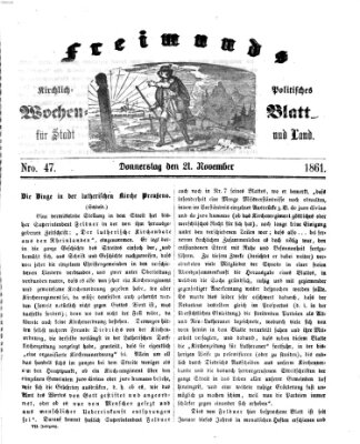 Freimund's kirchlich-politisches Wochenblatt für Stadt und Land Donnerstag 21. November 1861