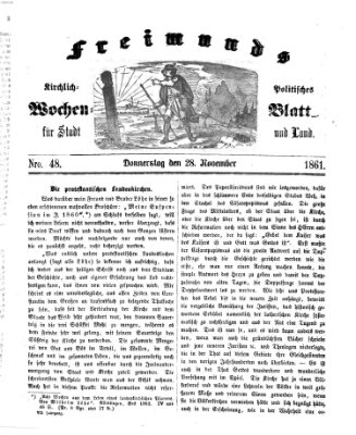 Freimund's kirchlich-politisches Wochenblatt für Stadt und Land Donnerstag 28. November 1861