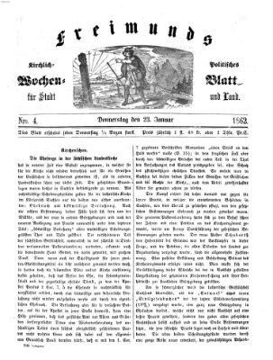 Freimund's kirchlich-politisches Wochenblatt für Stadt und Land Donnerstag 23. Januar 1862