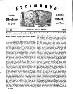 Freimund's kirchlich-politisches Wochenblatt für Stadt und Land Donnerstag 23. Oktober 1862