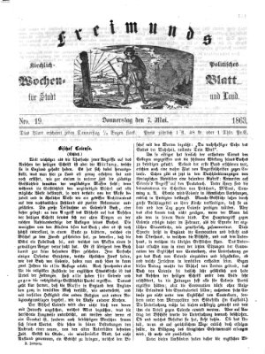 Freimund's kirchlich-politisches Wochenblatt für Stadt und Land Donnerstag 7. Mai 1863