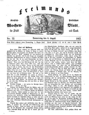 Freimund's kirchlich-politisches Wochenblatt für Stadt und Land Donnerstag 6. August 1863