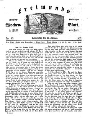 Freimund's kirchlich-politisches Wochenblatt für Stadt und Land Donnerstag 22. Oktober 1863