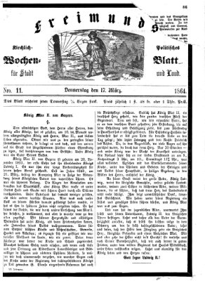 Freimund's kirchlich-politisches Wochenblatt für Stadt und Land Donnerstag 17. März 1864