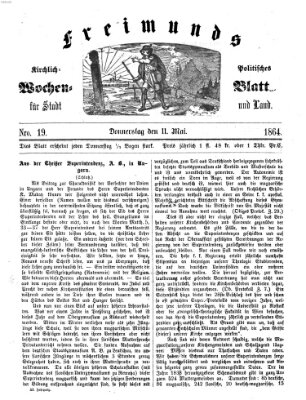 Freimund's kirchlich-politisches Wochenblatt für Stadt und Land Mittwoch 11. Mai 1864