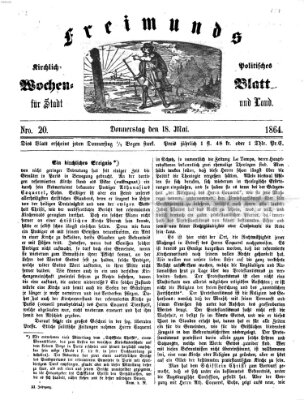 Freimund's kirchlich-politisches Wochenblatt für Stadt und Land Mittwoch 18. Mai 1864