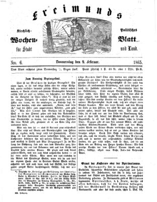 Freimund's kirchlich-politisches Wochenblatt für Stadt und Land Donnerstag 9. Februar 1865