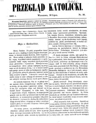 Przegląd Katolicki Donnerstag 30. Juli 1863