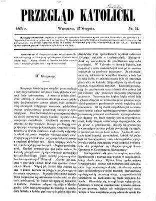 Przegląd Katolicki Donnerstag 27. August 1863