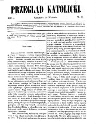 Przegląd Katolicki Donnerstag 24. September 1863