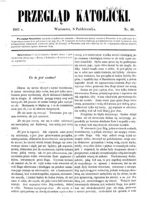 Przegląd Katolicki Donnerstag 8. Oktober 1863