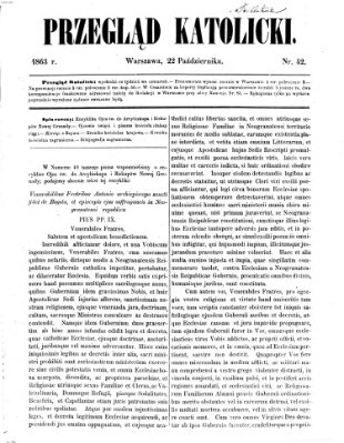 Przegląd Katolicki Donnerstag 22. Oktober 1863