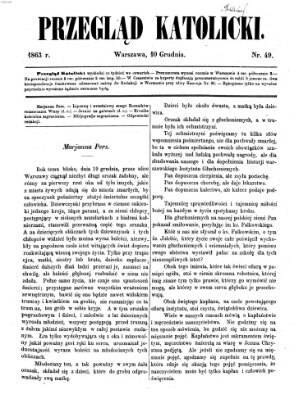 Przegląd Katolicki Donnerstag 10. Dezember 1863