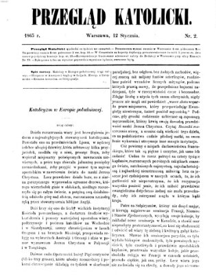 Przegląd Katolicki Donnerstag 12. Januar 1865