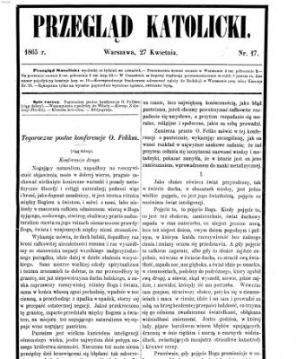 Przegląd Katolicki Donnerstag 27. April 1865