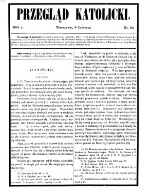 Przegląd Katolicki Donnerstag 8. Juni 1865