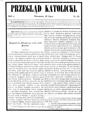 Przegląd Katolicki Donnerstag 20. Juli 1865