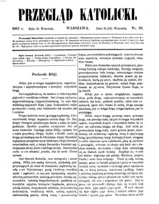 Przegląd Katolicki Donnerstag 28. September 1865