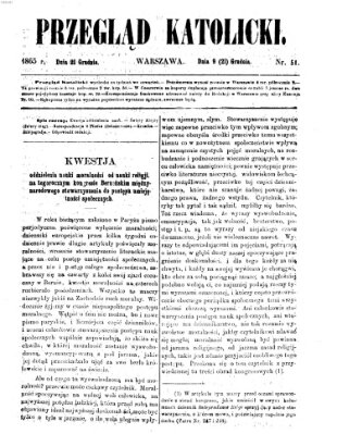 Przegląd Katolicki Donnerstag 21. Dezember 1865