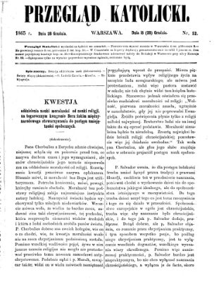 Przegląd Katolicki Donnerstag 28. Dezember 1865