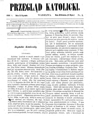 Przegląd Katolicki Donnerstag 11. Januar 1866