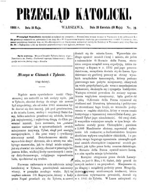 Przegląd Katolicki Donnerstag 10. Mai 1866