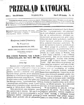 Przegląd Katolicki Donnerstag 20. Dezember 1866