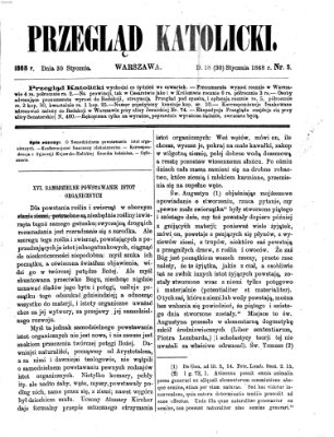 Przegląd Katolicki Donnerstag 30. Januar 1868