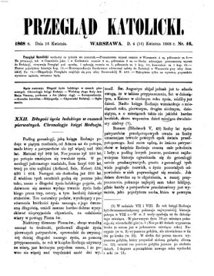 Przegląd Katolicki Donnerstag 16. April 1868