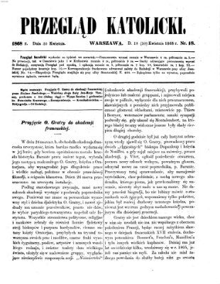 Przegląd Katolicki Donnerstag 30. April 1868