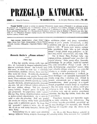 Przegląd Katolicki Donnerstag 25. Juni 1868