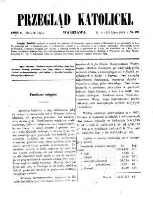 Przegląd Katolicki Donnerstag 16. Juli 1868