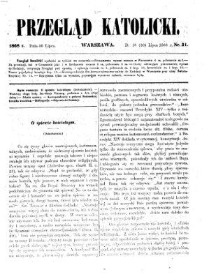 Przegląd Katolicki Donnerstag 30. Juli 1868