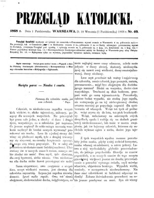 Przegląd Katolicki Donnerstag 1. Oktober 1868