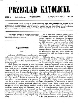 Przegląd Katolicki Donnerstag 24. März 1870