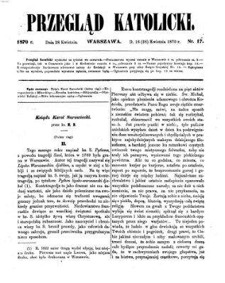 Przegląd Katolicki Donnerstag 28. April 1870