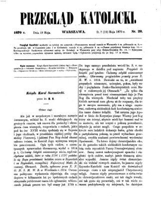 Przegląd Katolicki Donnerstag 19. Mai 1870