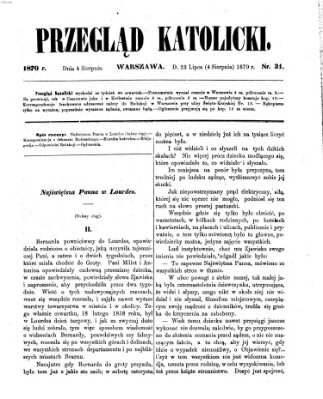 Przegląd Katolicki Donnerstag 4. August 1870