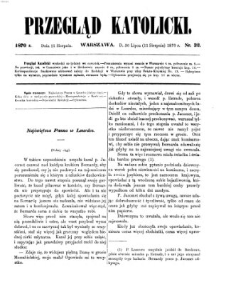 Przegląd Katolicki Donnerstag 11. August 1870